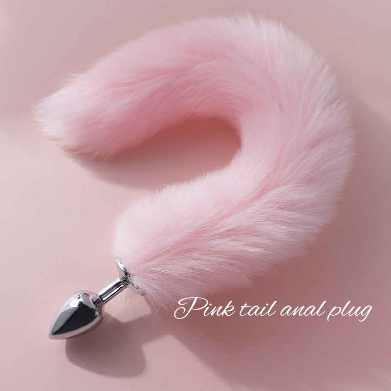 Pink Fox Tail Plug (S) - 0.9" Dia