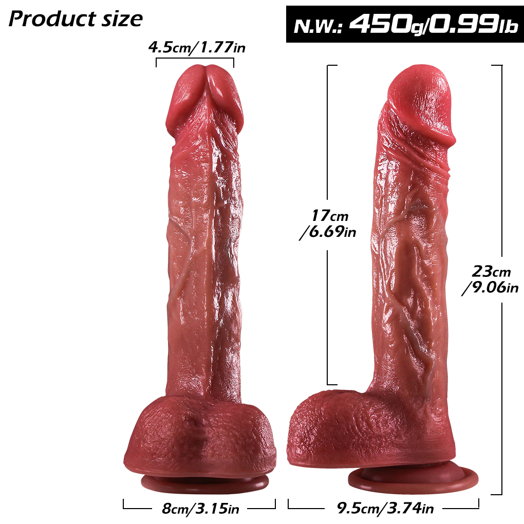 Tan 7" Suction Dildo - 1.77" Dia - Image 5