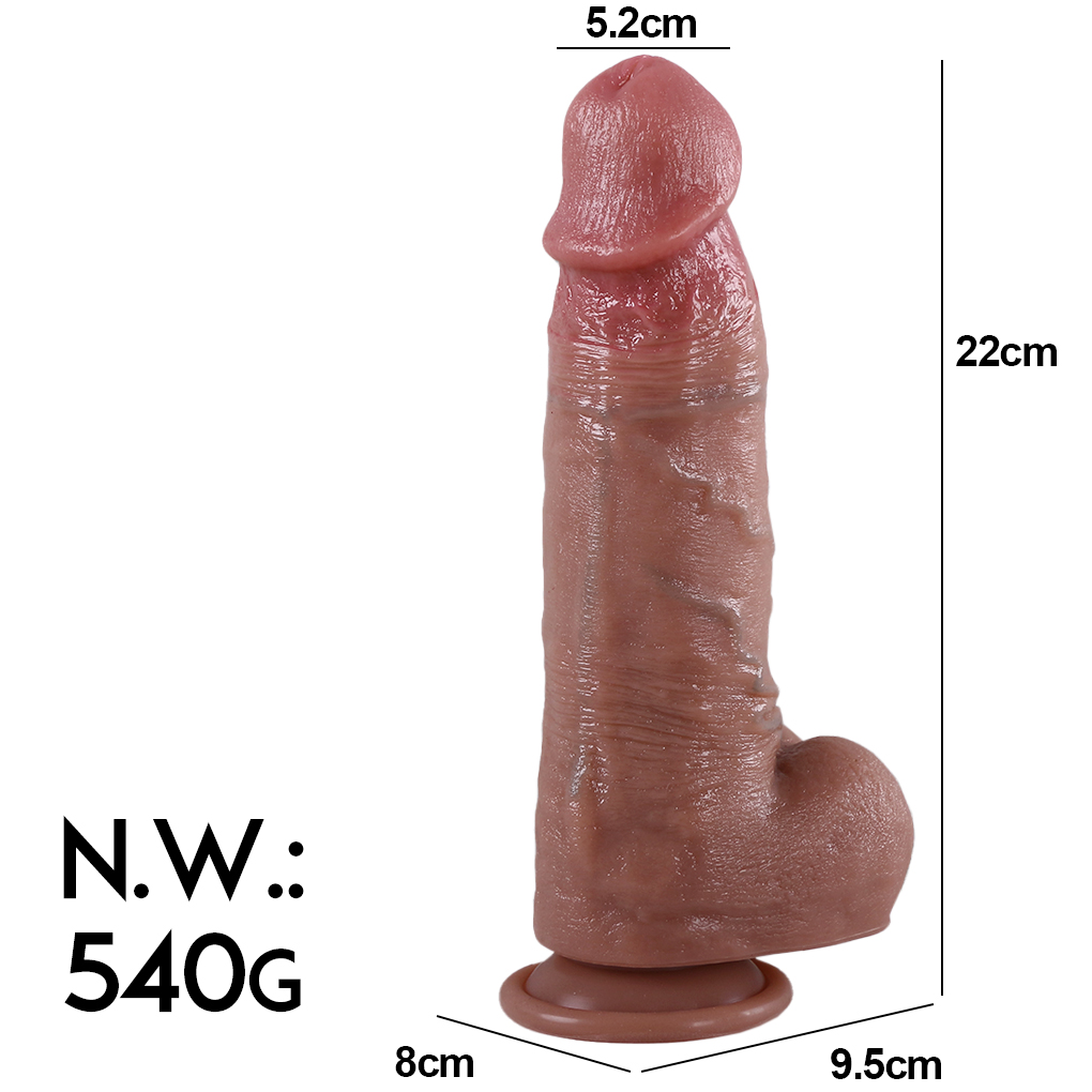 Brown Thick Dildo - 6.1"x2.05" - Image 8